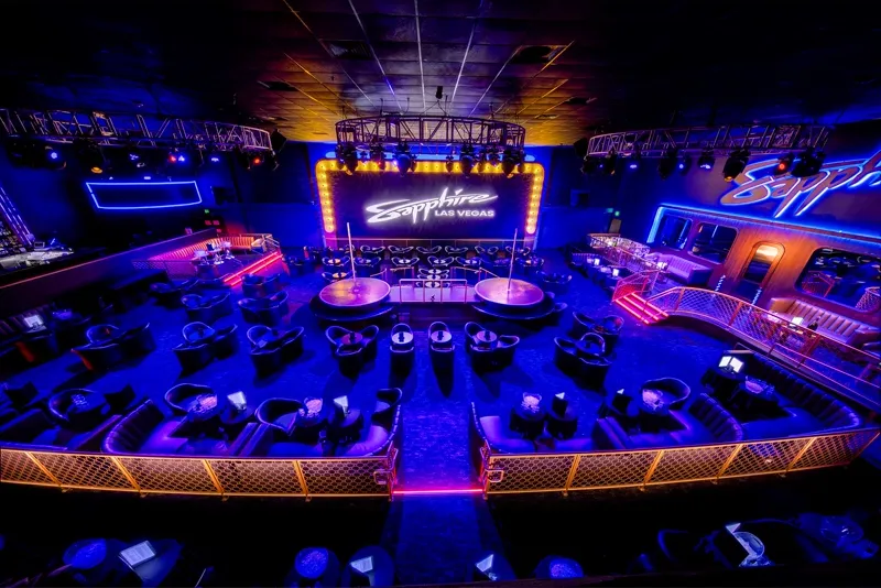 Sapphire Las Vegas main floor and stage seen from above