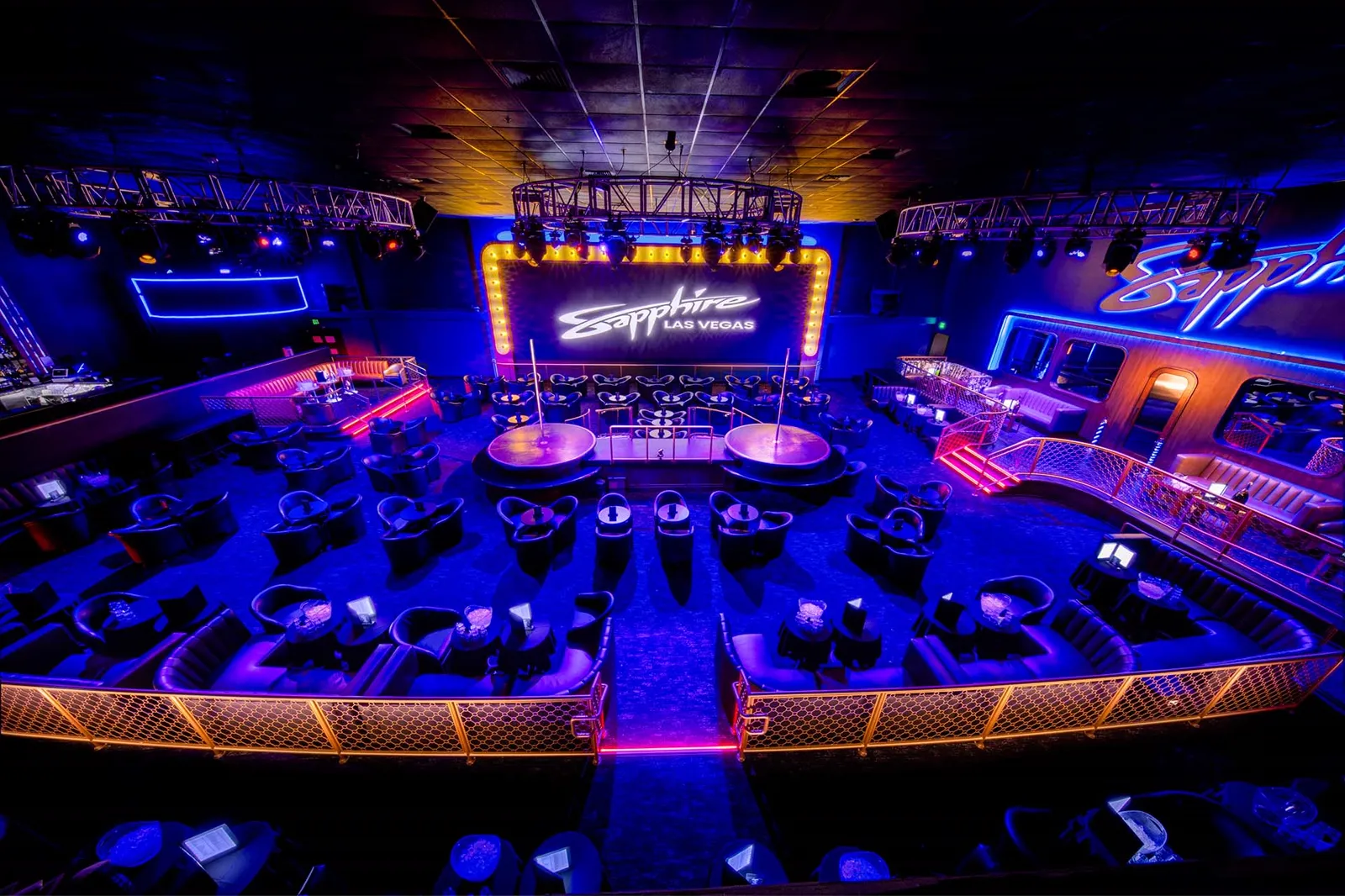 Sapphire Las Vegas main floor and stage seen from above