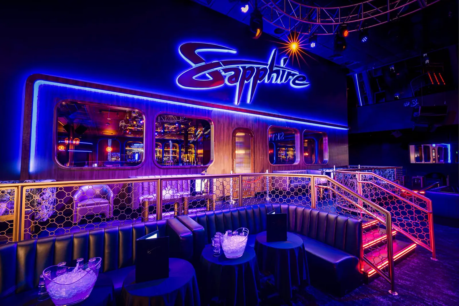 Sapphire Las Vegas raised VIP booth section